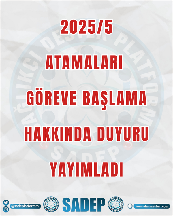 KPSS-2025/5 Evrak Teslimi ve Göreve Başlama Duyurusu Yayımlandı